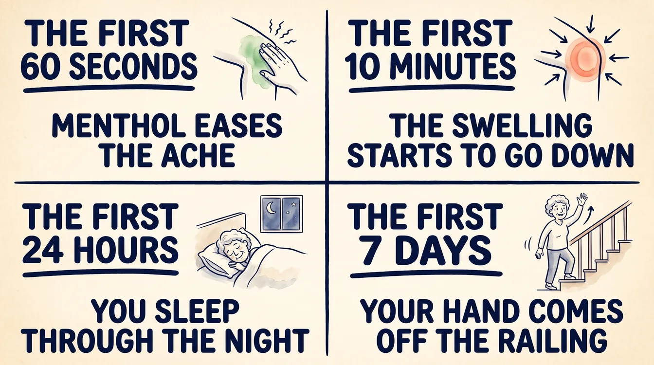 What happens in the first 60 seconds, 10 minutes, 24 hours and 7 days